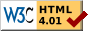 W3C HTML 4.01 Compliant!